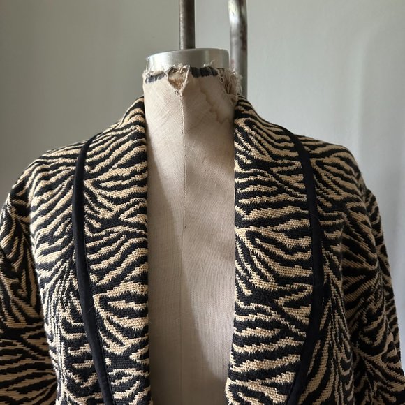 Vintage Zebra Tapestry Cropped Jacket Flashback - Picture 6 of 10